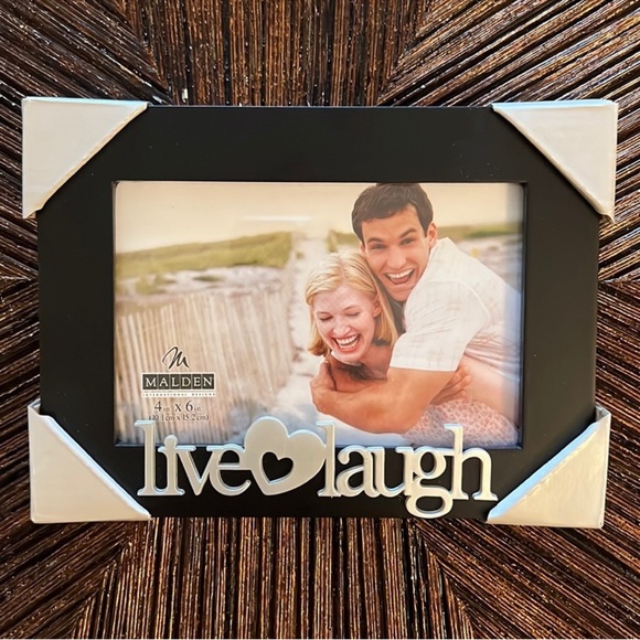 NWT Malden Black Frame with Live Love Laugh Text - Picture 2 of 5